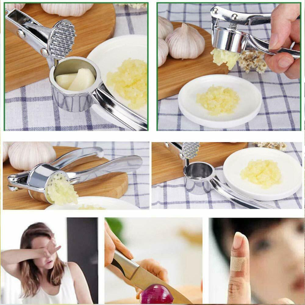 Garlic Press Crusher Mincer Chopper Peeler Squeeze Ginger – Meal Prep  Advantage