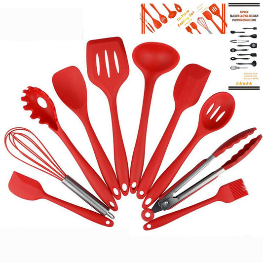 Non Stick Silicone Heat Resistant Cooking Utensils - 10